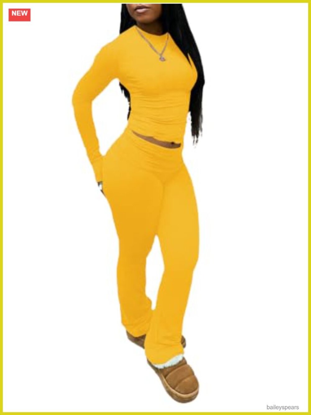 Two Piece Lounge Set Crop Top High Waist Flare Pants Polyester Spandex